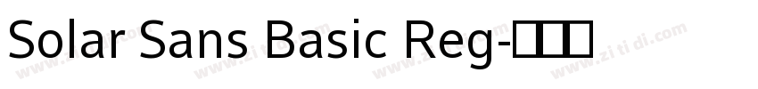 Solar Sans Basic Reg字体转换